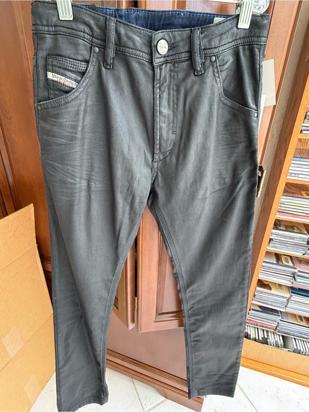 Diesel Black Kids' pleather Jeans - Slim Fit